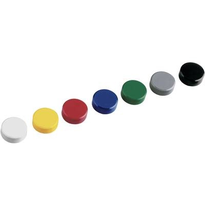 Maul Magnet MAULpro (Ø x H) 34 mm x 13 mm rund Weiß, Gelb, Rot, Blau, Grün, Grau, Schwarz 20 St. 6178199