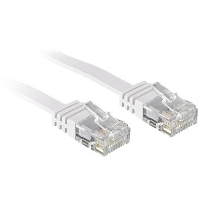 LINDY RJ45 Netzwerk Anschlusskabel CAT 6 U/UTP 2 m Weiß mit Rastnasenschutz