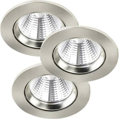 Nordlux Freemont 47580132 LED-Einbauleuchte 3er Set EEK: LED (A++ - E) 16.5 W Warm-Weiß Edelstahl
