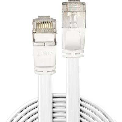 LINDY RJ45 Netzwerk Anschlusskabel CAT 6a U/FTP 3 m Weiß mit Rastnasenschutz