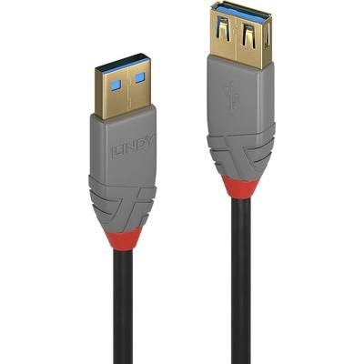 LINDY USB 3.0 Verlängerungskabel [1x USB 3.0 Stecker A - 1x USB 3.0 Buchse A] 1 m Schwarz