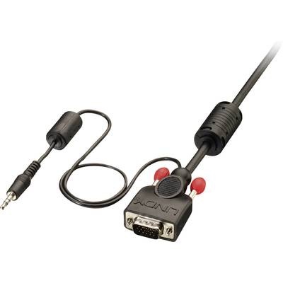 LINDY VGA / Klinke Anschlusskabel [1x VGA-Stecker, Klinkenstecker 3.5 mm - 1x VGA-Stecker, Klinkenstecker 3.5 mm] 10 m