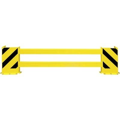 Regalschutz-Planken-Set mit Eck-Anfahrschutz für Doppelregal, Breite 1700 - 2100 mm