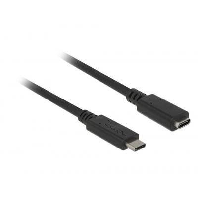 Delock USB 3.1 (Gen 1) Verlängerungskabel [1x USB-C™ Stecker - 1x USB-C™ Buchse] 1.5 m Schwarz