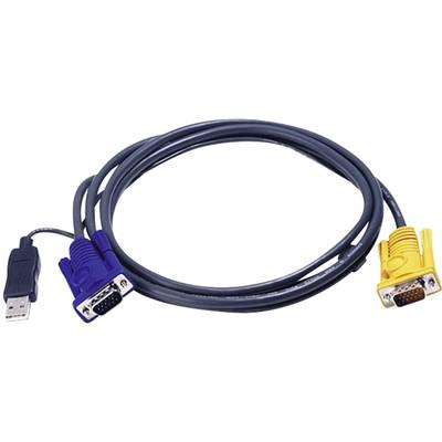 KVM Anschlusskabel [1x VGA-Stecker, USB 1.1 Stecker A - 1x SPHD-18-Stecker] 6 m Schwarz ATEN