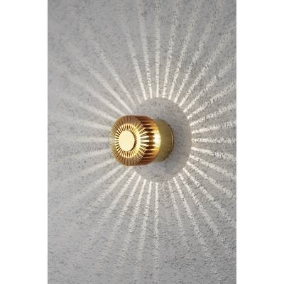 LED-Außenwandlampe Monza Strahlen rund bronze 9cm