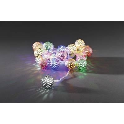 Konstsmide 3177-503 Motiv-Lichterkette Kugeln Innen EEK: A (A++ - E) netzbetrieben 21 LED Bunt Beleuchtete Länge: 2 m
