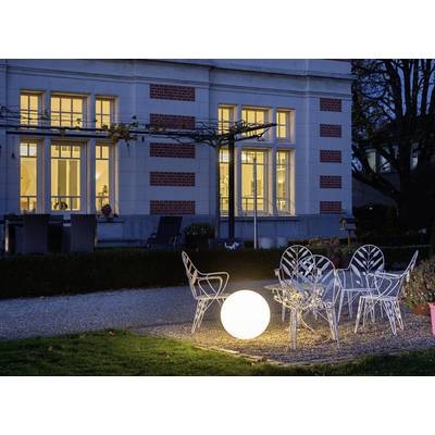 Gartenleuchte Kugel EEK: abhängig v. Leuchtmittel (A++ - E) Energiesparlampe E27 23 W SLV Rotoball Floor 227221 Weiß