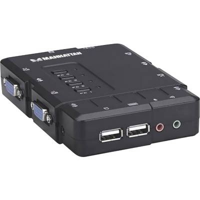 Manhattan 4 Port KVM-Umschalter VGA USB 1600 x 900 Pixel