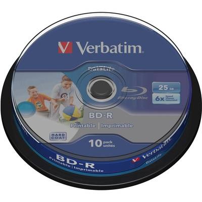 Verbatim 10er-Spindel Blu-ray-Rohlinge 25 GB printable, 6x Speed
