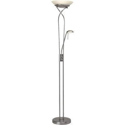 Brilliant Ollie G93036/13 LED-Deckenfluter mit Leselampe 18 W Warmweiß EEK: F (A - G) Eisen, Weiß