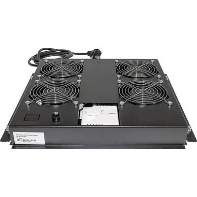 Intellinet 712866 19 Zoll 4 x Netzwerkschrank-Lüfter 1 HE Schwarz