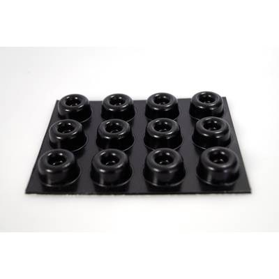 TOOLCRAFT 2210SW12-C Gerätefuß selbstklebend, rund Schwarz (Ø x H) 22.3 mm x 10.1 mm 12 St.