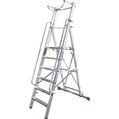 Krause Stabilo® Professional 127563 Aluminium Stufen-Stehleiter Arbeitshöhe (max.): 4.8 m Silber 27.5 kg