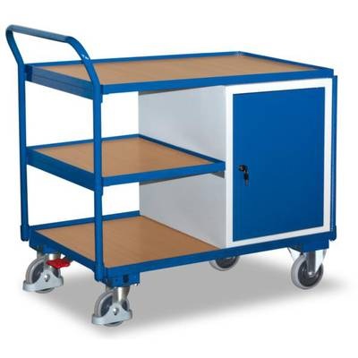 VARIOfit SW-600.603 Tisch- und Schrankwagen Stahl pulverbeschichtet Traglast (max.): 250 kg Enzianblau (RAL 5010)