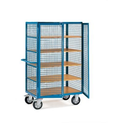Fetra 4392 Schrankwagen Stahl pulverbeschichtet Traglast (max.): 750 kg Brillantblau (RAL 5007)