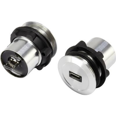 Micro USB-Einbaubuchse 2.0 Buchse, Einbau Micro USB-01 Micro USB Buchse auf Micro USB Stecker TRU COMPONENTS Inhalt: 1