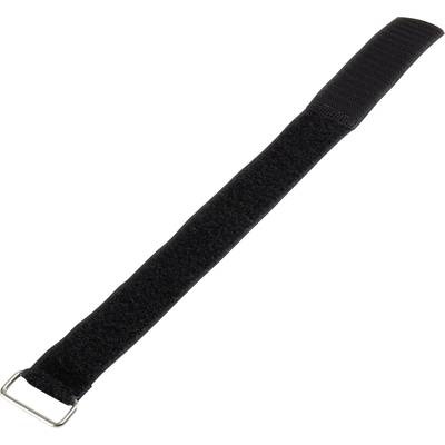 Basetech 98001c379 Klettband mit Gurt Haft- und Flauschteil (L x B) 600 mm x 30 mm Schwarz 1 St.