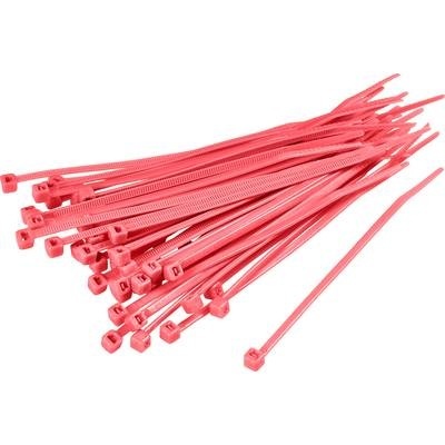 TRU COMPONENTS 1593690 TC-KL25GYZ-20M203 Kabelbinder 150 mm Rot 100 St.