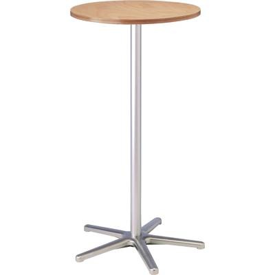 MAUL Stehtisch, Ø 600 mm 1100 mm hoch, Gestell silber Platte Buche-Dekor
