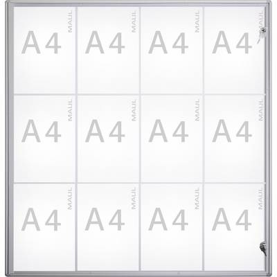 MAUL Schaukasten, Außentiefe 27 mm Außenhöhe 963 mm 12 x DIN A4