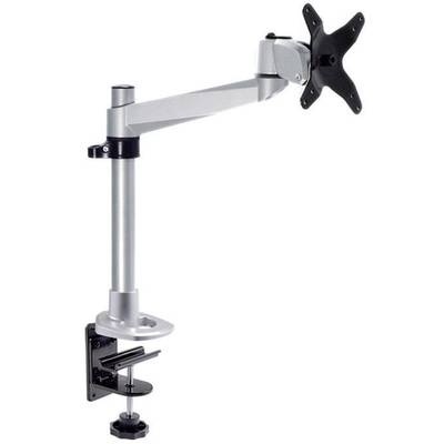 SpeaKa Professional Swivel Monitorhalter, Höhenverstellbar, Tischmontage mit Grommet- und C-Klemme