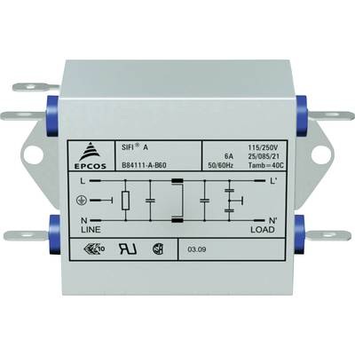 TDK B84111A0000B110 Entstörfilter 250 V/AC 10 A 0.82 mH (L x B x H) 77 x 63.5 x 38.1 mm 1 St.