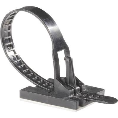 Richco TOBS-18-01A-RT TOBS-18-01-A-RT Kabelbinder 117 mm Schwarz mit Klebesockel 1 St.
