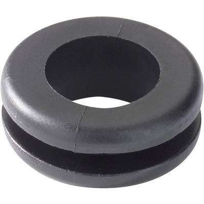 HellermannTyton HV1208-PVC-BK-M1 Kabeldurchführung Klemm-Ø (max.) 8 mm PVC Schwarz 1 St.