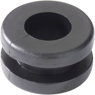 HellermannTyton HV1302-PVC-BK-M1 Kabeldurchführung Klemm-Ø (max.) 8 mm PVC Schwarz 1 St.