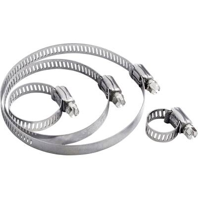 TRU COMPONENTS 544920 Schlauchschellen Sechskantschraubenkopf mit Schlitz Silber 1 St.