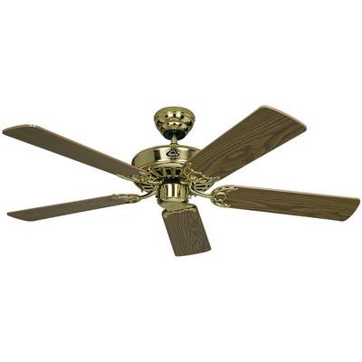 Deckenventilator CLASSIC ROYAL Rotorblatt-Ø 1030 mm Eiche antik / Messing poliert
