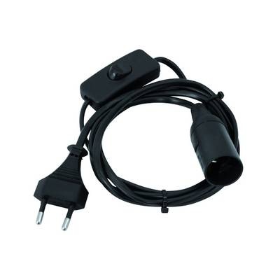 Eurolite Lampenfassung E14 230 V 60 W mit Eurostecker, mit Wippschalter