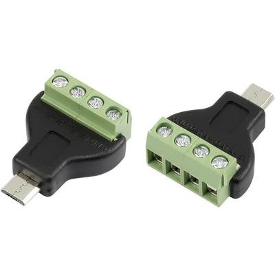 USB-Steckverbinder mit Schraubanschluss Stecker, gerade MN-USB4M Micro USB-Stecker Typ B TRU COMPONENTS Inhalt: 1 St.