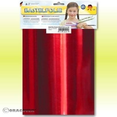 Klebefolie Oracover Orastick 25-093-B (L x B) 300 mm x 208 mm Chrom-Rot