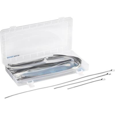 TRU COMPONENTS 1564900 Kabelbinder-Sortiment 326 mm 4.6 mm Silber 1 St.