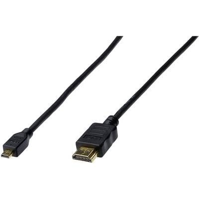 Digitus HDMI Anschlusskabel [1x HDMI-Stecker - 1x HDMI-Stecker D Micro] 1 m Schwarz
