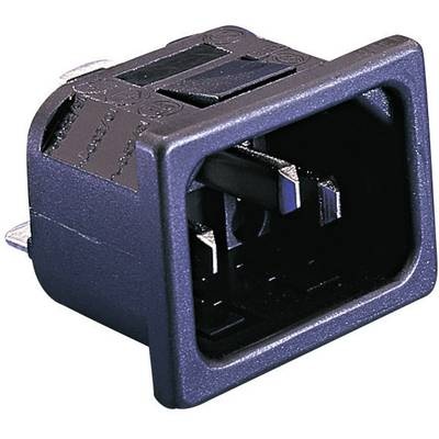 Kaltgeräte-Steckverbinder PX Serie (Netzsteckverbinder) PX Stecker, Einbau vertikal Gesamtpolzahl: 2 + PE 10 A Schwarz