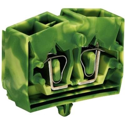 WAGO 264-347 Einzelklemme 10 mm Zugfeder Belegung: PE Grün-Gelb 1 St.