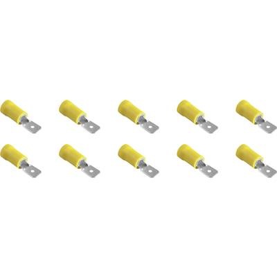 323011 Flachstecker Steckbreite: 6.3 mm Steckdicke: 0.8 mm Teilisoliert Gelb 10 St.