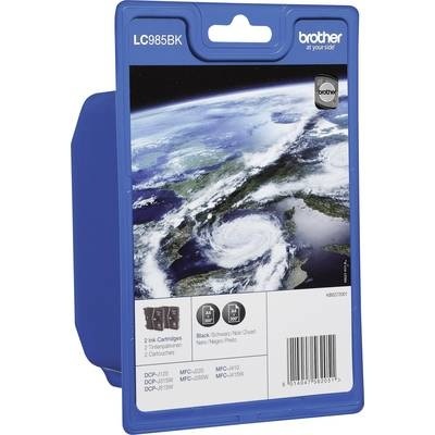 Brother Tinte LC-985BK Original 2er-Pack Schwarz LC985BKBP2DR