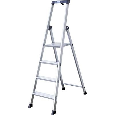 Krause 126658 Aluminium Stufen-Stehleiter Arbeitshöhe (max.): 3.30 m Silber 6 kg