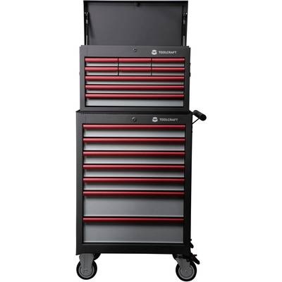 TOOLCRAFT 888574 Werkstattwagen 307 + Werkzeugkoffer 309 Abmessungen:(B x H x T) 681 x 1434 x 459 mm 98.2 kg