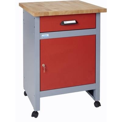 Küpper 12192 Beistelltisch mit Rollen rot (B x H x T) 600 x 840 x 600 mm