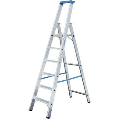 Krause 124500 Aluminium Stufen-Stehleiter Arbeitshöhe (max.): 2.70 m Silber 5.4 kg