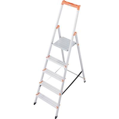 Krause 126238 Aluminium Stufen-Stehleiter Arbeitshöhe (max.): 3.05 m Silber 4.5 kg