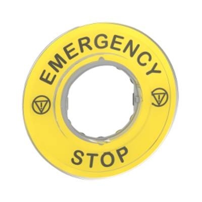 Schneider Electric ZBY9320 Unterlegschild EMERGENCY STOP 5 St.