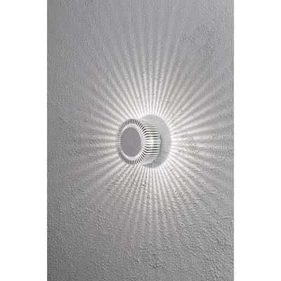 LED-Außenwandlampe Monza Strahlen rund silber 15cm