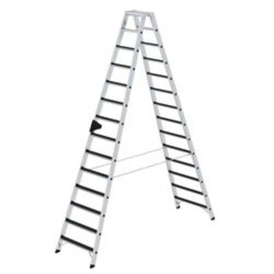 Günzburger Steigtechnik 41647 Aluminium Stufen-Stehleiter Arbeitshöhe (max.): 5 m