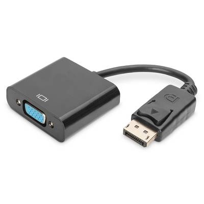 Digitus DisplayPort / VGA Adapter [1x DisplayPort Stecker - 1x VGA-Buchse] Schwarz